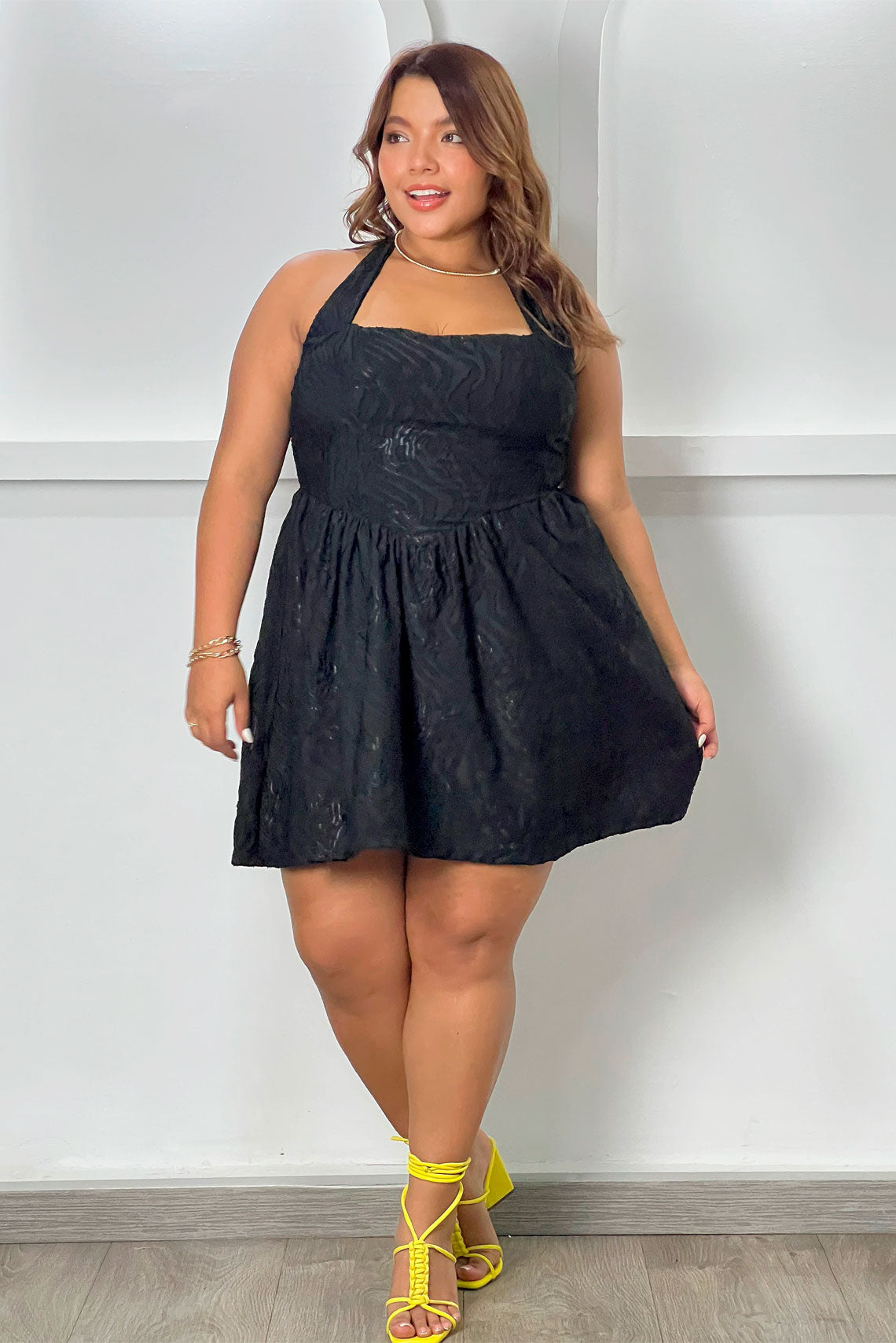 Vestido corte princesa negro