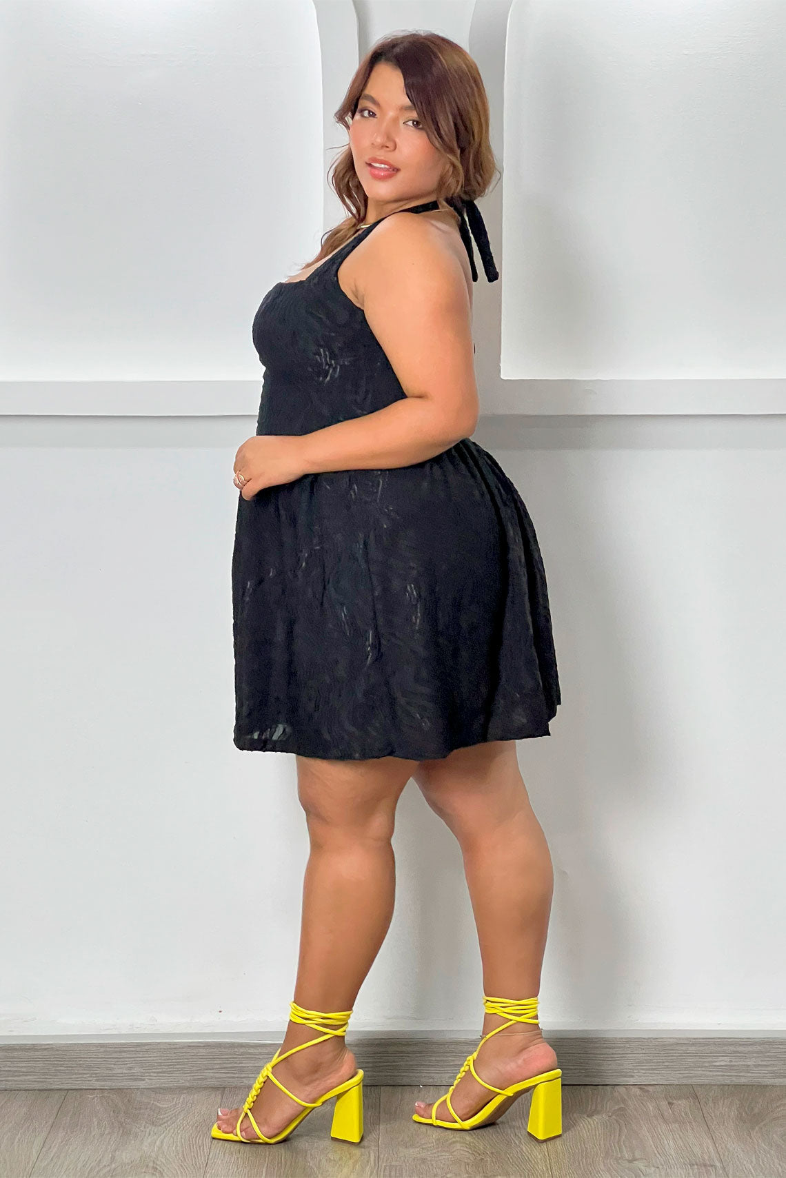 Vestido corte princesa negro