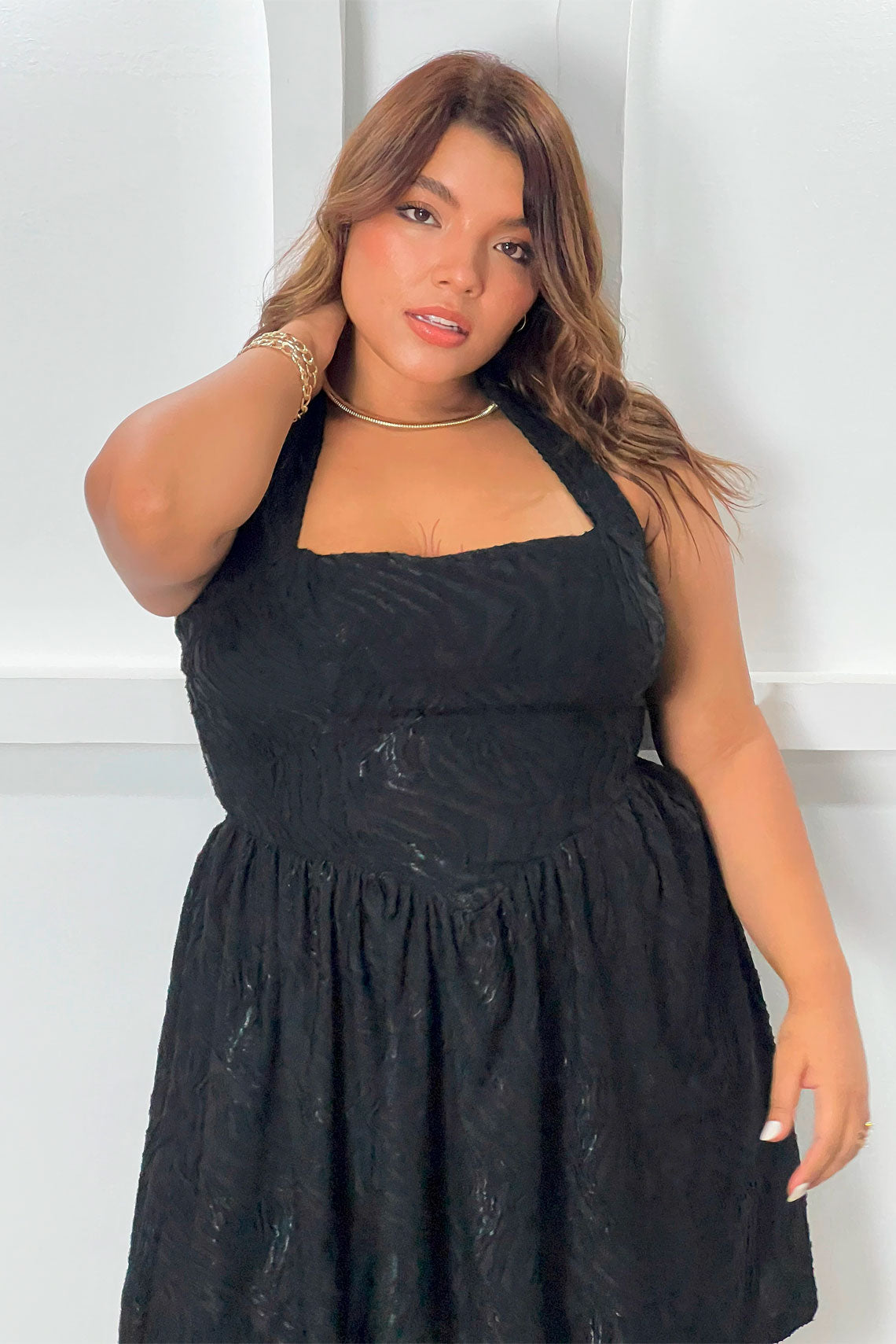 Vestido corte princesa negro