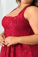 Vestido corte princesa rojo