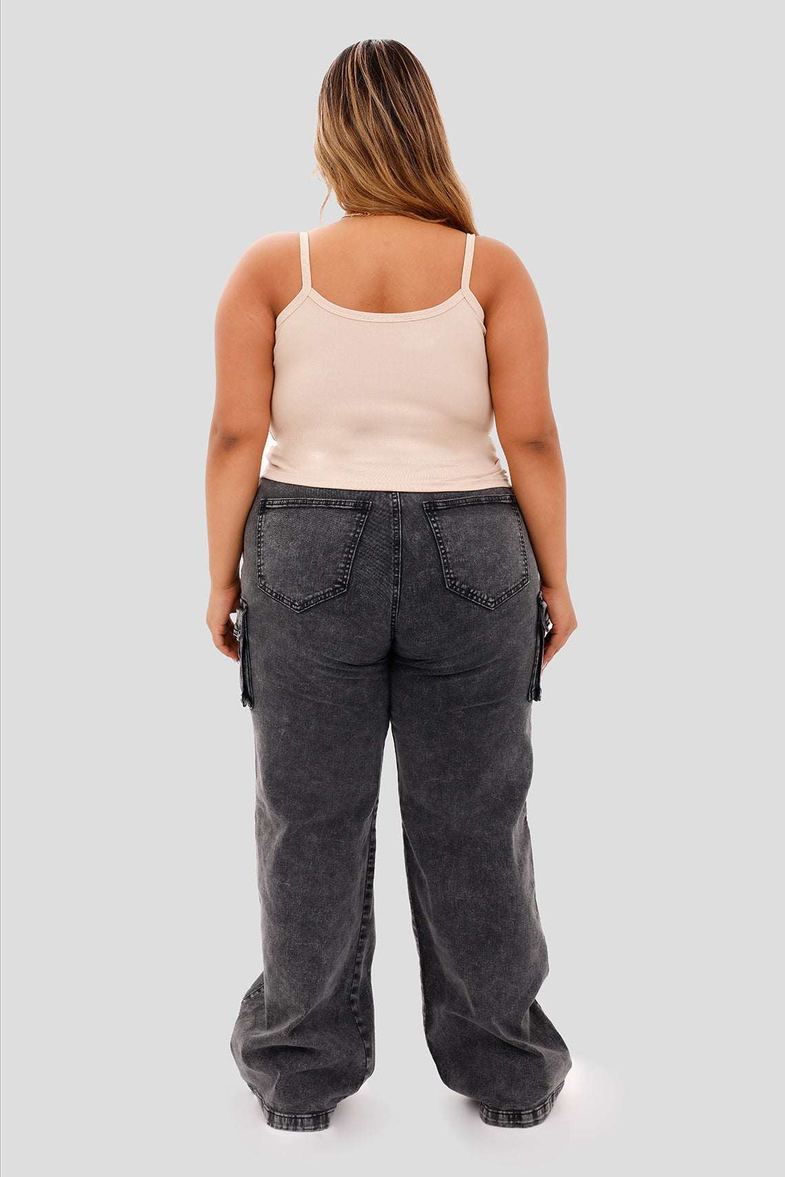 Blusa básica de tirantes camel