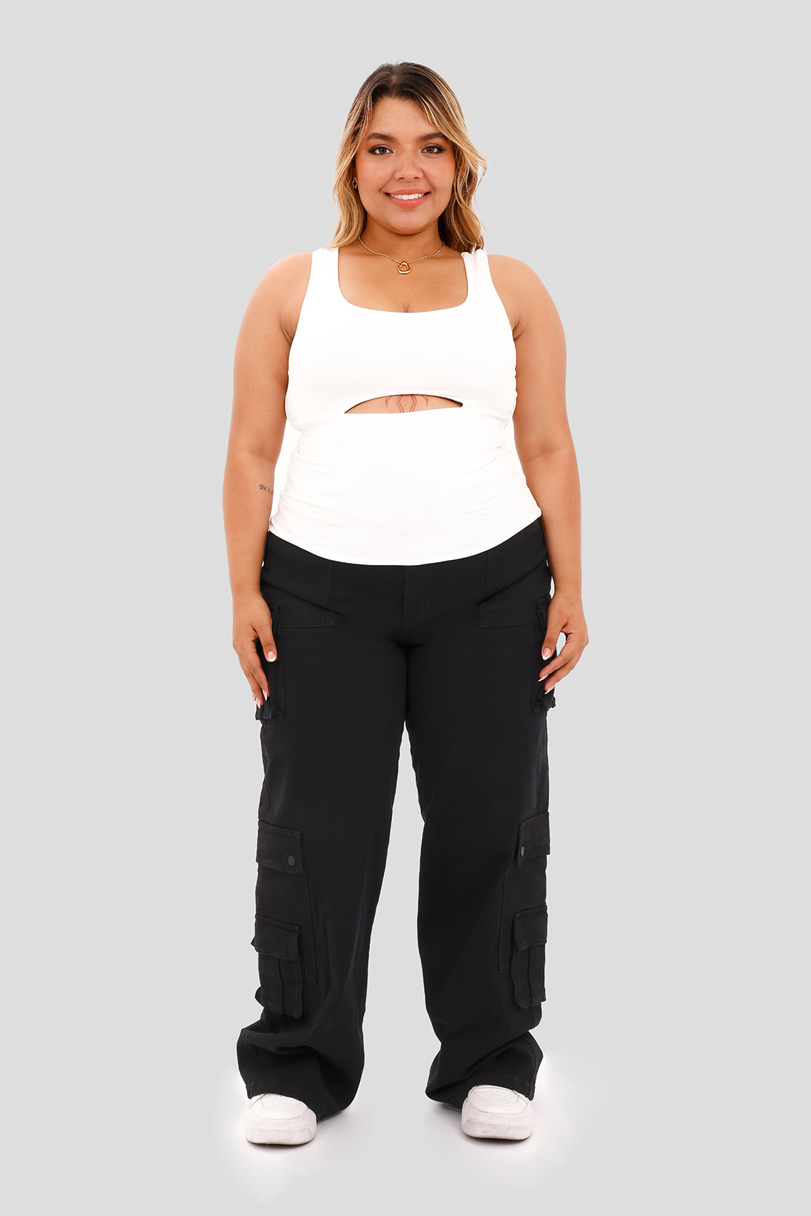 Crop top Siza Plus beige