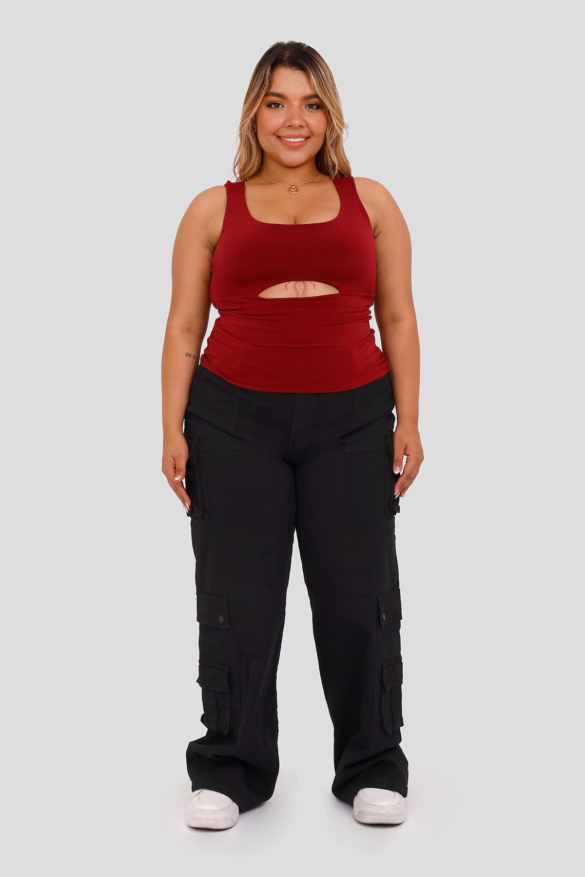 Crop top Siza Plus vinotinto