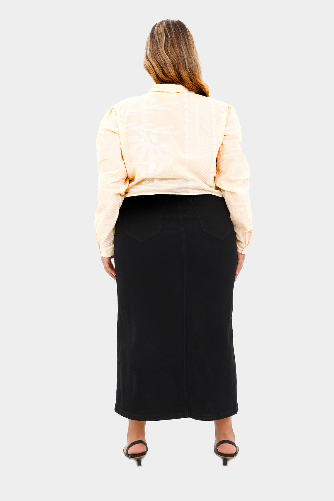 Blusa Manga larga Plus amarillo