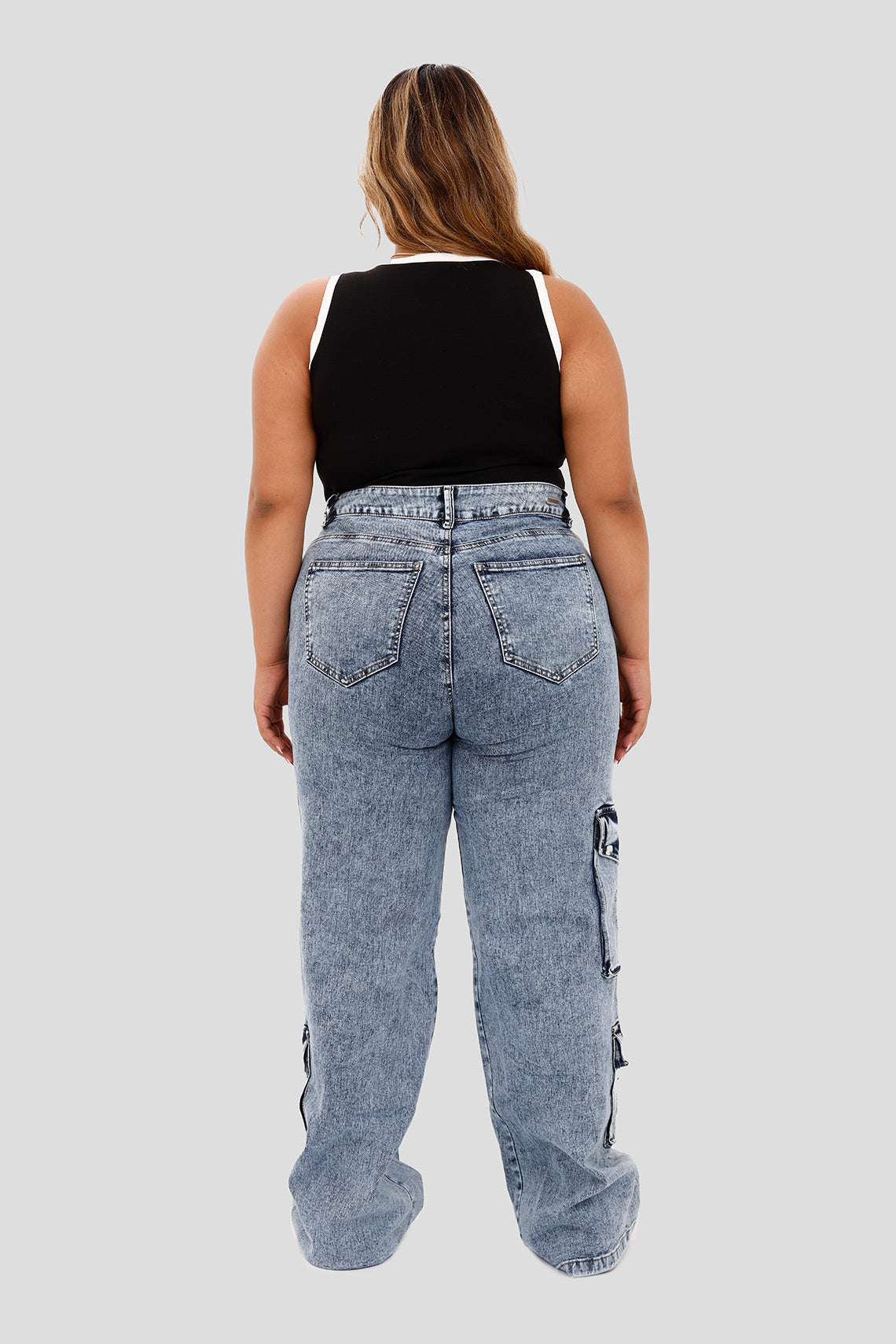 Blusa sin mangas plus negro