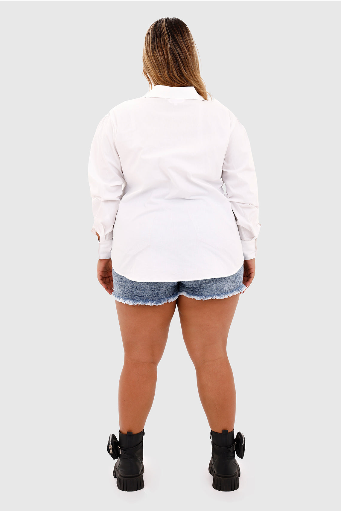 Blusa cola de pato plus blanco