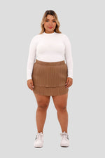 Falda corta Café