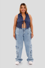 Jean denim azul claro