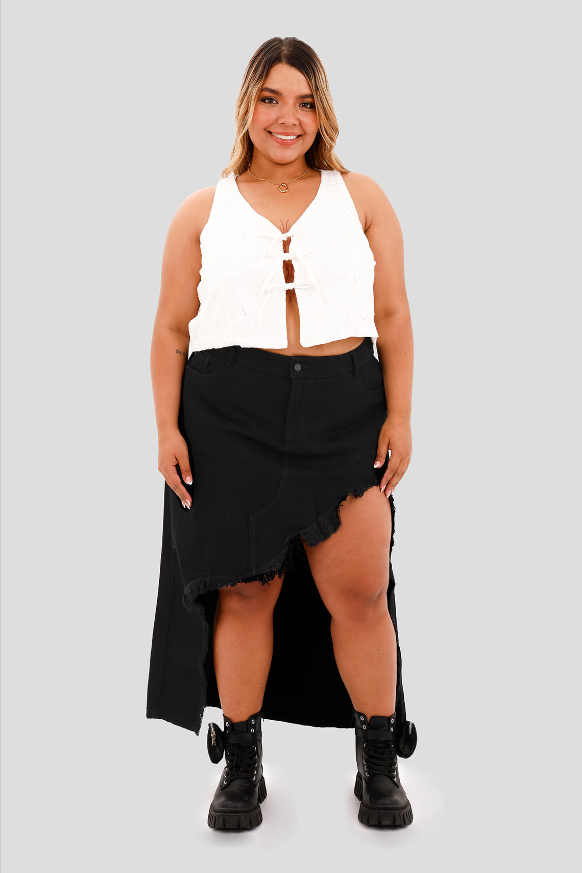 Chaleco Manga Siza Plus beige