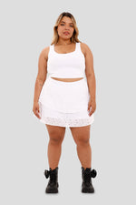 Crop top plus blanco