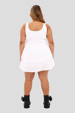 Falda corta blanca blanco