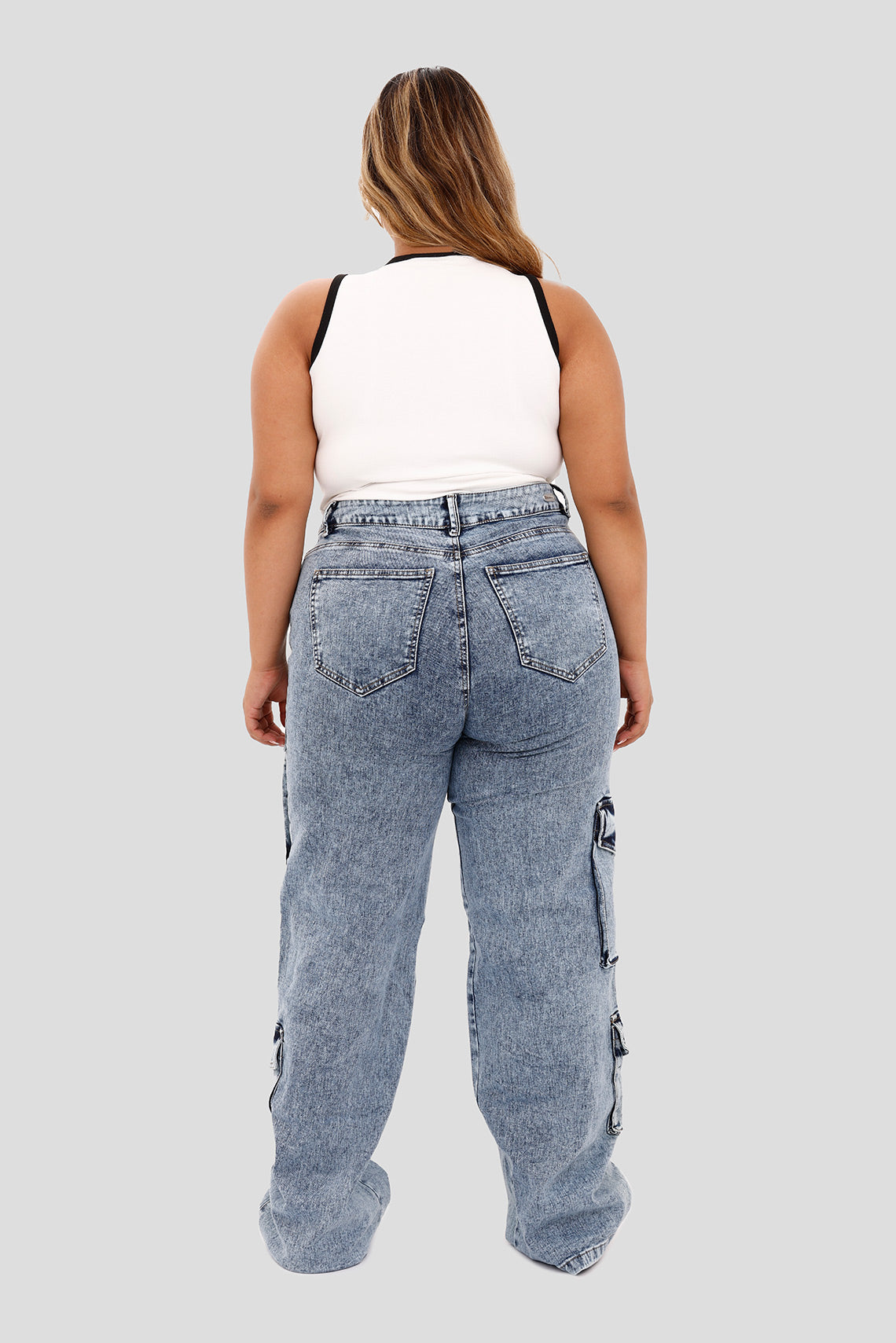 Jeans Cargo azul claro