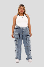 Jeans Cargo azul claro