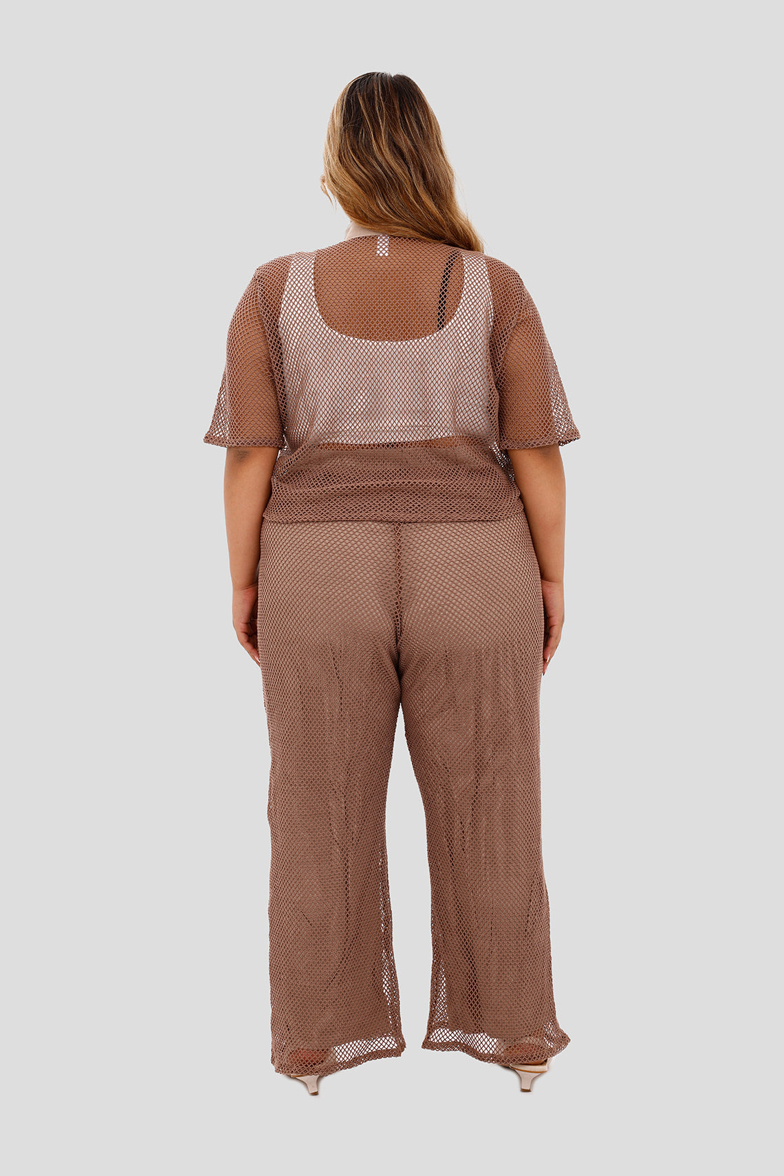 Blusa tejida plus camel