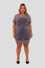 Vestido corto semitransparente negro