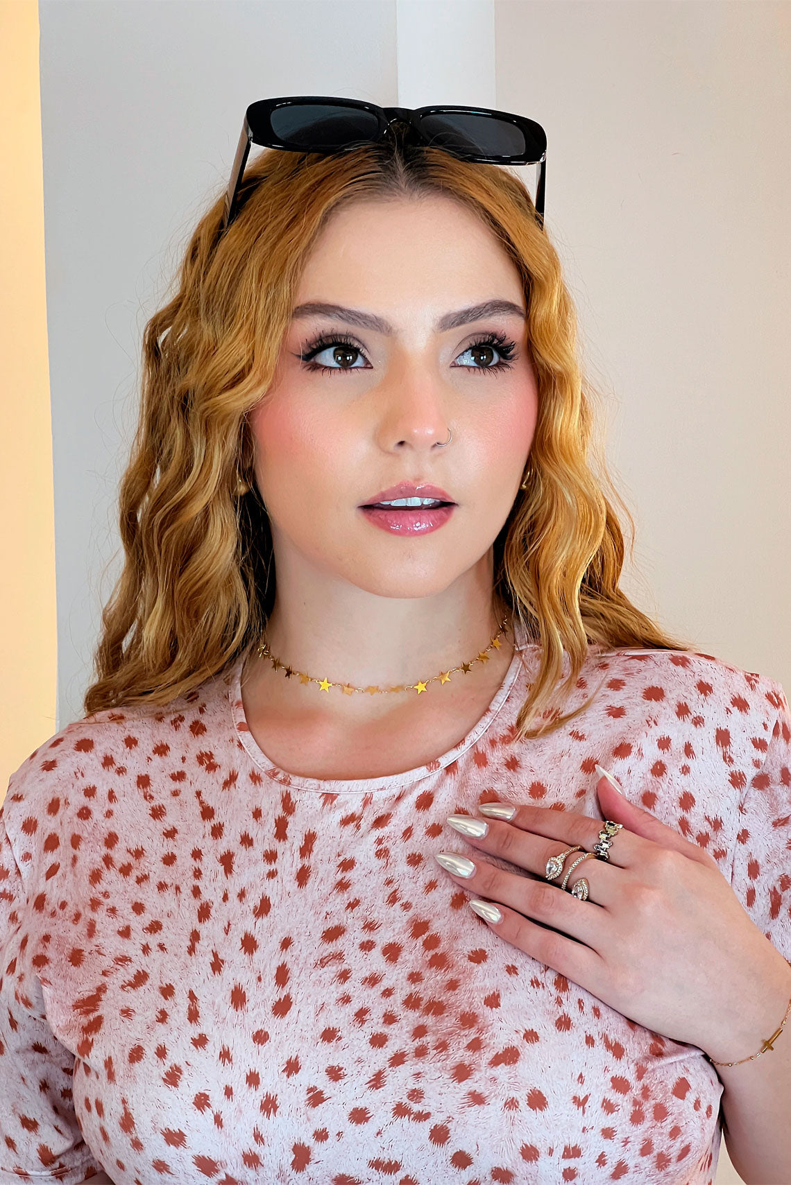 Body Manga Corta con Estampado Bambi palo de rosa