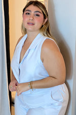 Set con pantalón y chaleco Blanco