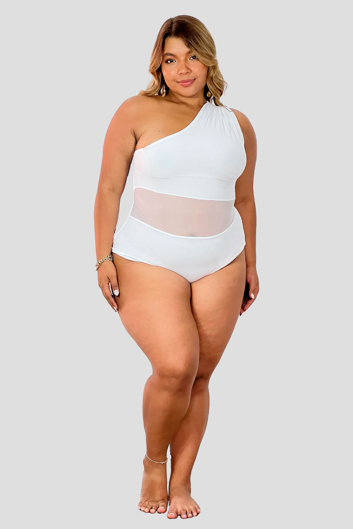 Body medio lado en transparencia Blanco