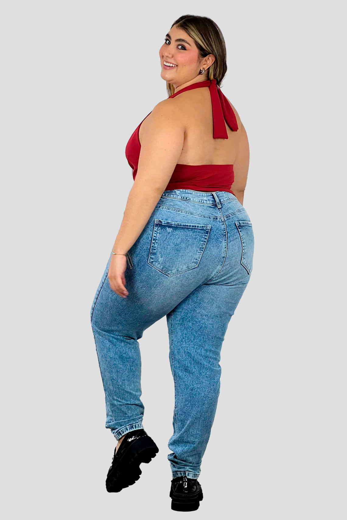 Blusaconamarre en espalda Rojo