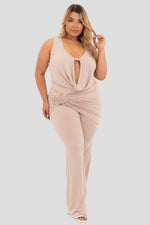 Set drapeado, pantalon y top Camel