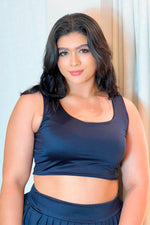 Set deportivo falda plisada azul