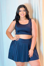 Set deportivo falda plisada azul
