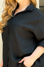 Set de dos piezas silueta amplia negro