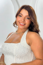 Vestido corte princesa blanco