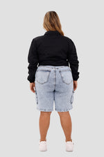 Blusa plus manga larga negro