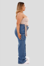 Blusa asimétrica de un hombro manga larga camel