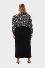 Blusa Manga larga Plus negro