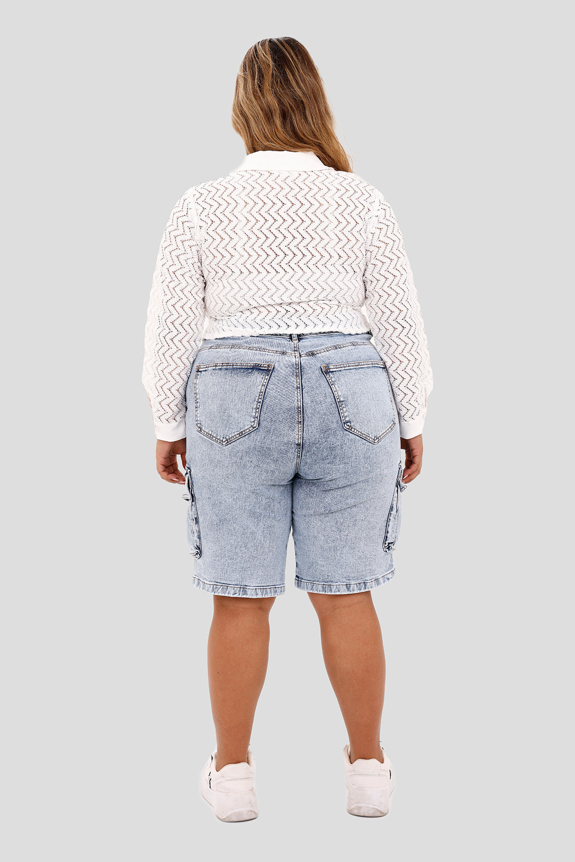 Bermuda cargo en denim