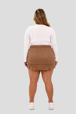 Falda corta Café
