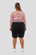 Buzo plus en malla traslúcida rosa