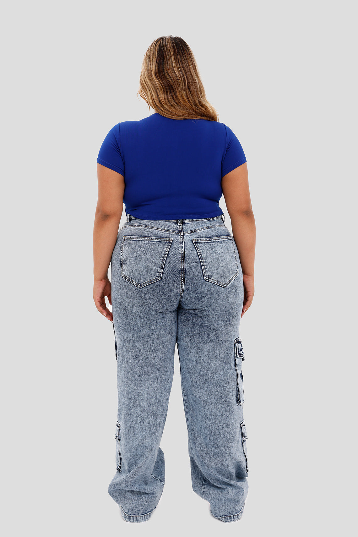 Crop top manga corta