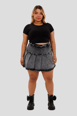 Crop top manga corta