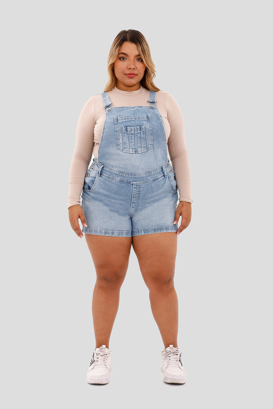 Jardinera Short Denim Plus