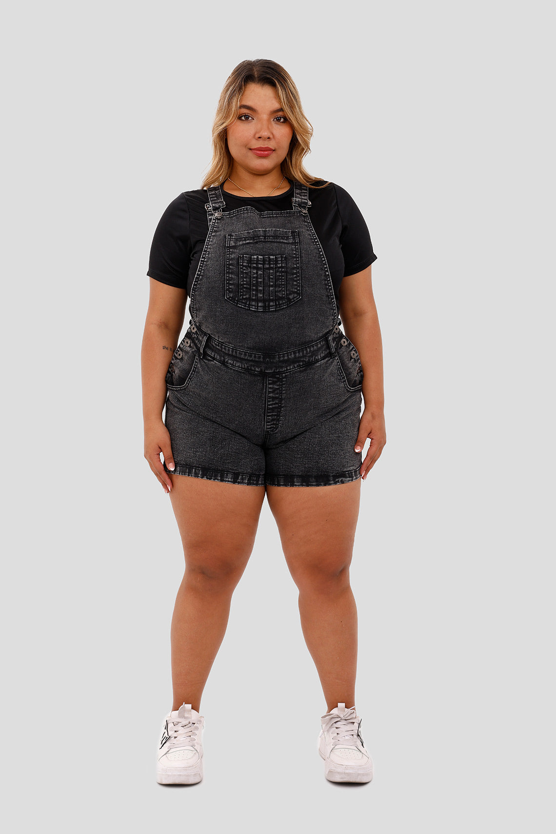 Jardinera Short Denim Plus