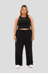 Pantalón en tejido acanalado