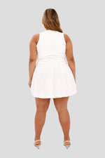 Set chaleco y falda de prences plus beige