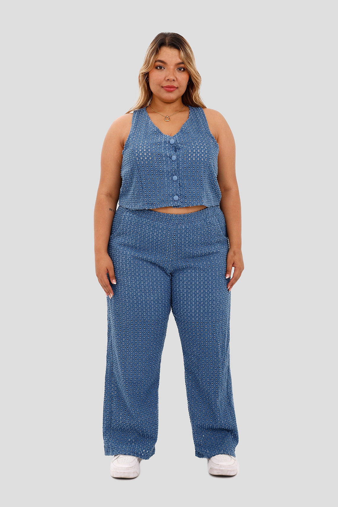 Set chaleco y pantalón azul