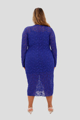Vestido midi encaje plus