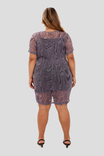 Vestido corto semitransparente negro