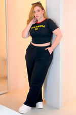 Camiseta en Rib Premium Colombia Negra