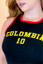 Top de Punto Acanalado Colombia Negro