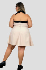Vestido corto bicolor Rosado