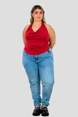 Blusa  con  amarre en espalda   Rojo