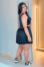 Set deportivo falda plisada negro