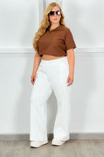 Blusa tipo Polo en Textura Piqué Café